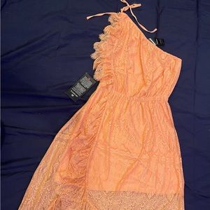 Bebe one shoulder lace dress